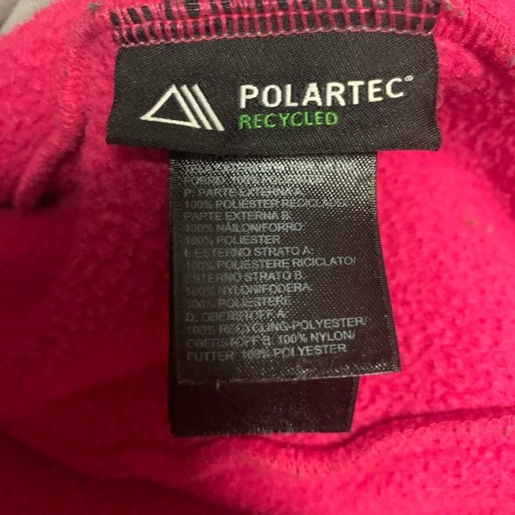 The North Face zip fleece hot pink and gray - Picture 6 of 7